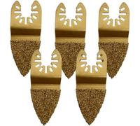 Rennie Tool Company Rennie Tools Pack Of 5 X Finger Carbide Rasp Oscillating Multitool Blades For Grout Mortar Concrete & Masonry. Universal Fitting
