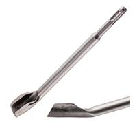 Rennie Tool SDS Gouge Chisel, 22mm Wide x 250mm Long, Hollow Chisel | For Channeling Concrete. For Bricks, Concrete, Marble and Hard Stone. Angled SDS Chisel For SDS Plus & Standard SDS Drills