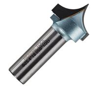 Rennie Tools - 1" (25.4mm) Cut x 1/2" (12.7mm) RAD x 1/2" Shank TCT Tungsten Carbide Tipped Roundover Router Bit / Point Cutting Round Over Bit, 2 Flute Carbide Tipped CNC Router Bit