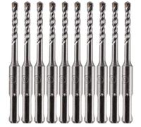 Rennie Tools - 10 Pack Of 6.5mm x 110mm Long SDS Plus Hammer Drill Bits | Professional TCT Tungsten Carbide Tipped Masonry Drill Bit For Brick, Concrete, Stone, Granite. 6.5mm SDS Drill Bit