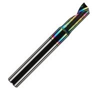 Rennie Tools - 4mm Cutting Diameter x 15mm Single Flute (O Flute) Solid Carbide Up Cut DLC Coated Spiral Router Cutter For ACM Aluminum Acrylic PVC MDF Plastic Endmill/End Mill