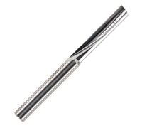 Rennie Tools - 6.35mm x 32mm Flute x 1/4" Shank Solid Carbide O Flute Straight Router Bit / Single Flute For Plastic, Acrylic, Perspex Etc. 1F Cutter For CNC's.