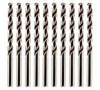 Rennie Tools - Box of 10 x 3mm Long Series HSS Cobalt Jobber Drill Bit Set For Stainless Steel, Hard Metals, Aluminium, Cast Iron, Copper. DIN340 Twist Drill Bit Sets Supplied In A Box