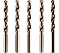 Rennie Tools Box of 5 x 12.7mm (1/2") HSS Gold Cobalt Jobber Drill Bit Set
