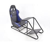 Rennsimulationssitz Gamer für PC und Spielekonsolen Kunstleder schwarz/blau