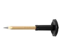 Rennsteig 331 250 1 Pointed Painted Chisel with Handguard, Gold/Red, 250 mm