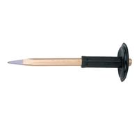 Rennsteig 331 300 1 Pointed Painted Chisel with Handguard, Gold/Red, 300 mm