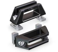 RENO Bed Hooks Fasteners Fit Utili-Track Bed Rail System Compatible with Frontier 2005-2024 / 2004-2024 Titan Replaces OEM 999T7-ZV00A (Aluminium, Black, 2