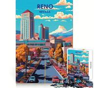 Reno Nevada Cityscape 1000 Teenager Pieces Jigsaw Puzzle Brain Strength Peaceful Fun Firm Interlock Ideal Xmas Gift size 38x52cm