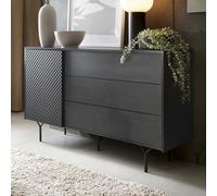 reno wooden sideboard wide with 1 door 3 drawers in graphite
