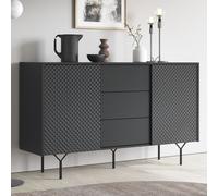 reno wooden sideboard wide with 2 doors 3 drawers in graphite