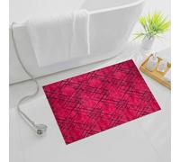 renoazul® Abstract Gel Back Door Mat, Amor Burgundy - 50 x 80 cm - Low Profile Washable Rug For Home Entrance, Kitchen Mat And Bathroom Rug.