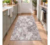 renoazul® Anti Slip Long Door Mats Indoor - Beige Marble Rug - 80 x 150 cm - Washable Low Pile Rug For Kitchen, Bedside Rugs and Welcome Mat