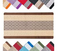 renoazul® Anti Slip Washable Large Door Mat, 60 x 110 cm Heavy Duty Waterproof Indoor Door Mat, Non Slip Carpet Rug for Home, Kitchen and Bedroom Décor (Gel Back Nada Rug - Beige Brown)