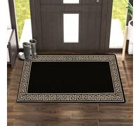 renoazul® Carpet Runners For Hallways Soft Pile Anti Slip Mat With Modern Design, 66 X 120 cm - Black-Beige - Greeky Dirt Trapper Door Mats Indoor Kitchen Rug And Floor Mat.