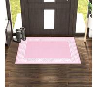 renoazul® Carpet Runners For Hallways Soft Pile Anti Slip Mat With Modern Design, 66 x 120 cm - Pink - Greeky Dirt Trapper Door Mats Indoor Kitchen Rug And Floor Mat.