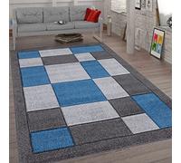 renoazul® Extra Large Rugs for Living Room, Hallway, Bedroom and Office, 240 x 320 cm, Dark Grey Blue, Washable Modern Geometric Extra Large Rugs