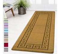 renoazul® Gel Back Carpet Runner Rug - 80 x 300 cm, Rocco Ochra - Washable Rugs for Hallway, Kitchen and Bedroom Rug