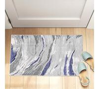 renoazul® Jute Back Door Mats Indoor - Jeze Blue Abstract Rug - 60 x 110 cm - Washable Kitchen Mat, Fireside, Corridor Rug and Welcome Mat