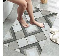 renoazul® Large Runner Door Mat Indoor Heavy Duty Large Rug - Kitchen Mats Non Slip Washable Geometric Pattern Low Profile Anti Slip Door Matt For Front Door, Entrance - Estime Beige, 60 X 112 cm
