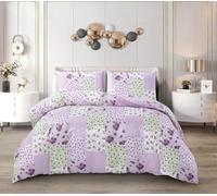 renoazul Microfiber Single Duvet Covers Set - Single Duvet and Pillow Set with Fitted Sheet, Bedding Sets Soft Quilt Cover Single Bed Set - Single 3 Piece, Provence
