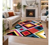 renoazul® Multi Colour Area Rugs for Living Room, Hallway, Bedroom and Office, 120 x 170 cm, Box, Soft Thick Pile Fluffy Thick Plush Modern Luxury Rug
