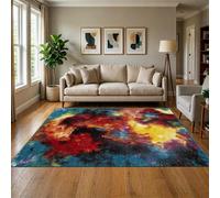renoazul® Multi Colour Carpet Runner Rug for Living Room, Hallway, Bedroom and Office, 160 x 230 cm, Splash, Soft Thick Pile Fluffy Thick Plush Geometric Runner Rug