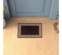 renoazul® Non Slip Door Mat Super Absorbent Heavy Duty | 40 x 60 cm Washable Doormats for Kitchen and Office Indoor Outdoor Anti Slip Floor Mat - Greeky Rug - Brown & Beige