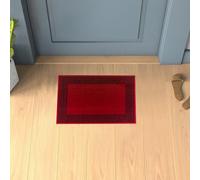renoazul® Non Slip Door Mat Super Absorbent Heavy Duty | 40 x 60 cm Washable Doormats for Kitchen and Office Indoor Outdoor Anti Slip Floor Mat - Greeky Rug - Red & Black
