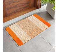 renoazul® Non Slip Front Door Mats Indoor - 50 x 80 cm, Nada Orange Rug - Washable Rugs For Kitchen, Bedside and Corridor Rug