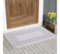 renoazul® Non Slip Front Door Mats Indoor - 50 x 80 cm, Rocco Silver Rug - Washable Rugs For Kitchen, Bedside and Corridor Rug