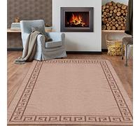 renoazul® Non Slip Large Area Rug for Living Room, 160 x 230 cm Thin Washable Gel Backed Carpet for Indoor Bedroom Office 5 ft 3 in by 7 ft 6.5 in (Gel Back Rocco Rug - Beige)