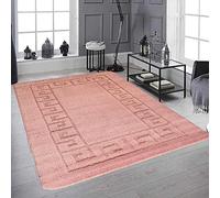 renoazul® Non Slip Large Area Rug for Living Room, 160 x 230 cm Thin Washable Gel Backed Carpet for Indoor Bedroom Office 5 ft 3 in by 7 ft 6.5 in (Gel Back Rocco Rug - Pink)