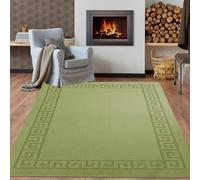 renoazul® Non Slip Large Area Rugs For Living Room - 160 x 230 cm Thin Washable Gel Backed Carpet For Indoor Bedroom Office 5 ft 3 in By 7 ft 6.5 in (Gel Back Rocco Rug - Sage)