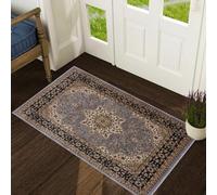 renoazul® Vintage Inside Door Mat With Medium Pile - Rome Grey Door Mat - 60x110 cm - Washable Small Rug For Kitchen Entrance and Bedside Rug Runner