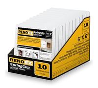 RenoEZ Plastic Access Panel 6x6 inches with Spring Click Technology - No Tools Required - For Drywall, Ceiling and Wall - Access Door for Plumbing, HVAC and Other Holes or Openings (10)