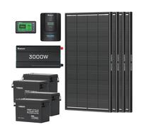 Renogy 15.36kWh Off-Grid Power Kit | 3000W Inverter, 60A MPPT - 4* ShadowFlux Solar Panel
