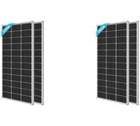 Renogy 2PCS 100W Monocrystalline Solar Panel (New Version), 200 Watt, Ideal for Off Grid PV System on Motorhome, Caravan, Campervan, RV or Boat and Other Off-Grid Applications (Pack of 2)