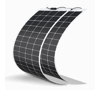 Renogy Flexible Solar Panel 2PC 200 Watt 12 Volt Monocrystalline Semi-Flexible Bendable Mono Panel for Marine RV Cabin Van Car Uneven Surfaces Off-Grid Systems