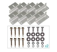 Renogy Solar Panel Z Brackets Holder 2 Sets, for Mounting Solar Panel Roof Mount Z Bracket with Nuts and Screws for Motorhome, Boat, Roof, Wall and Other Off-Gird Roof Installation, 8 Pieces