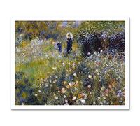 Renoir Femme Avec Parasol Dans Un Jardin Art Print Framed Poster Wall Decor 12x16 inch