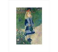 Wee Blue Coo RENOIR GIRL WATERING CAN BLACK FRAME FRAMED ART PRINT PICTURE B12X5110