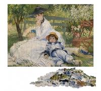 Renoir Madame Monet Wooden Puzzle for Adults, 500 Pieces | Jigsaw Puzzle - defined colour areas for easier piece sorting on weekends.