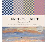 Renoir's Sunset Checkerboard: Classic Art Color Palette Scrapbook Paper: 20 Double-Sided Sheets for Decorative Paper Projects, Junk Journals, ... and Mixed Media | 8.5x8.5 in (21.6x21.6 cm)