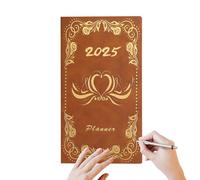 Renopfect 2025 Planner, Daily Designer Planner 2025 - Small A6 Daily Planner Planner Book | Writing Book, Academic Planner, Weekly and Monthly Planner, Daily Planner for Men and Women