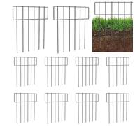 Renopfect Animal Barrier Fence, Dog Fence Barrier, Pack of 10 No-Dig Fence Barrier Dog Fence, Metal Fence Panels, Ground Stakes, Defense, Border Fence for Rabbits and Dogs