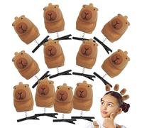 Renopfect Capybara Claw Clip, Capybara Hair Clip - Set of 12 Funny Animal Hair Claws | Stylish Barrettes, Hairdressing Decoration, Strong Secure Hairpin with Spring Design for