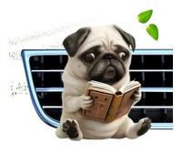 Renopfect Car Fragrance Dispenser Ventilation Grille Clip Pug Dog Car Aromatherapy Fragrance Dispenser Diffuser - 2D Acrylic Aromatherapy Diffuser Cute Decoration for Cars Trucks Interior Men Women