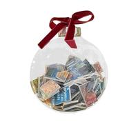 Renopfect Christmas Bauble Ornament, Christmas Baubles, Funny Clear Christmas Bauble Ornament, Transparent, Housewarming Ball for Indoor Use with Lanyard for Window, Ceiling, Wall