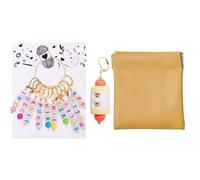Renopfect Crochet marking set, knitting marking with counting aid, removable English letters or numbers for beginners and sewing enthusiasts
